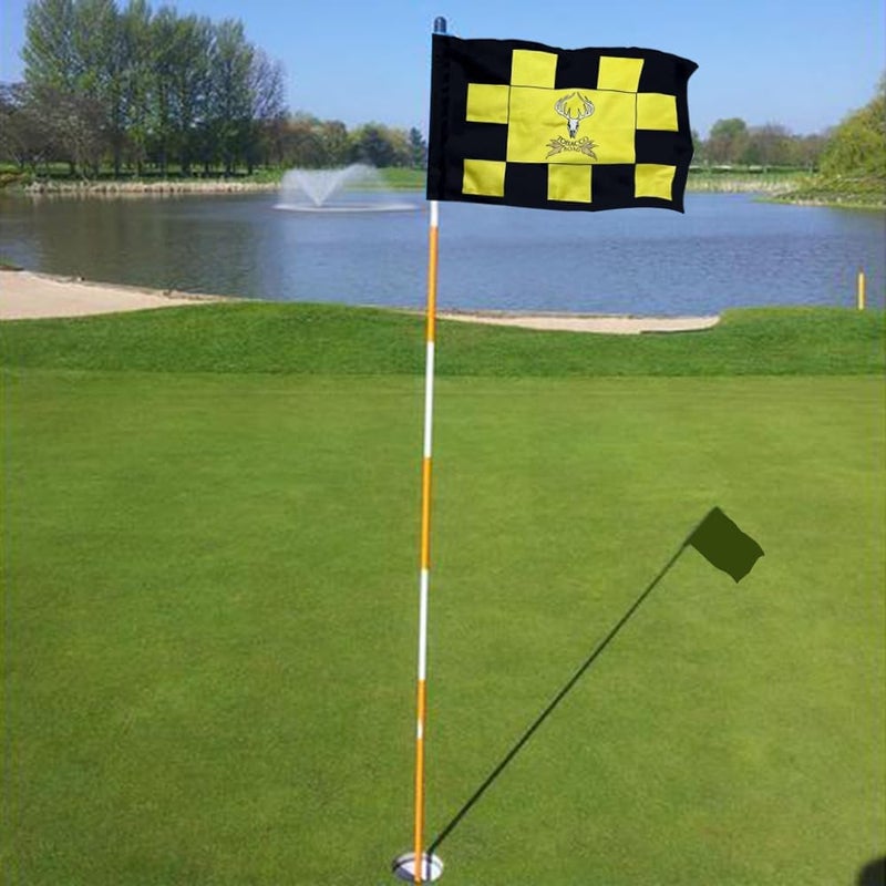 2BUT Standard Tobacco Road Golf Club Pin Flag Practic Putting Green Golf Flag For Backyard Garden Double-Sewn 600D Nylon Miniature Pin Flag Regulation Tube Flag(20"x13") - Image 4